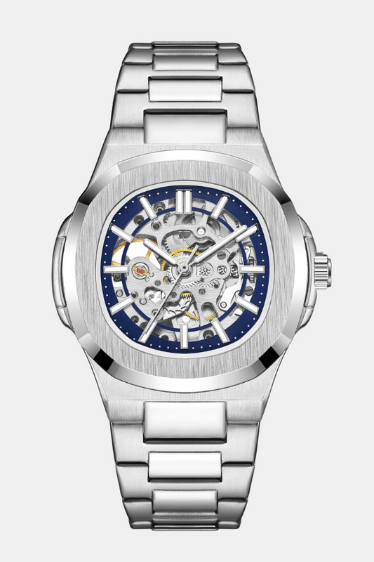 Loravento Skeleton Automatic Silver / Blue